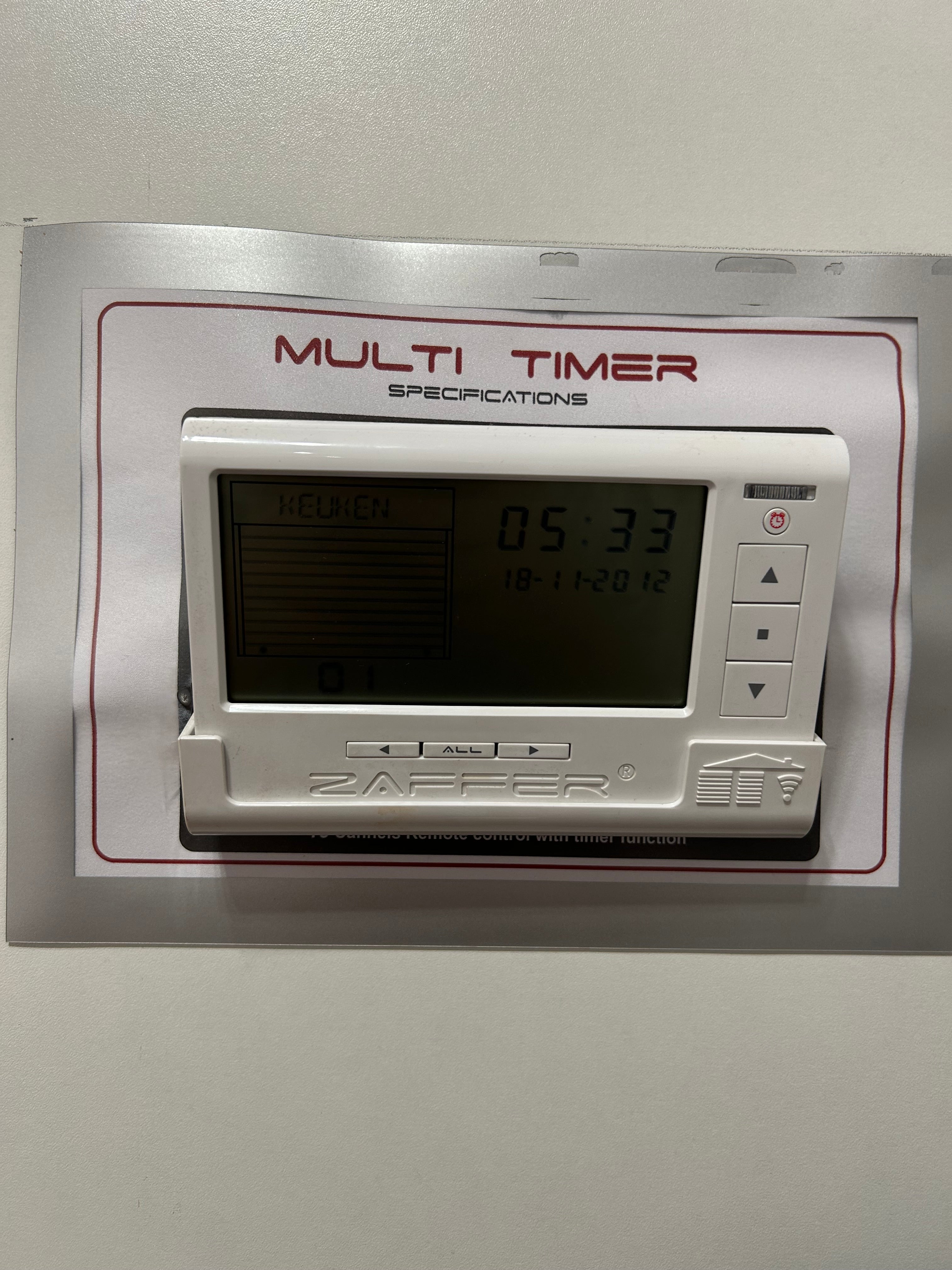 Télécommande Zaffer Multi Timer 16 canaux (Volet Roulant) Télécommande Zaffer Multi Timer 16 canaux (Volet Roulant)